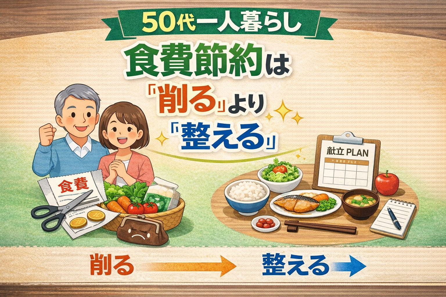 50代からの食費節約は「削る」より「整える」