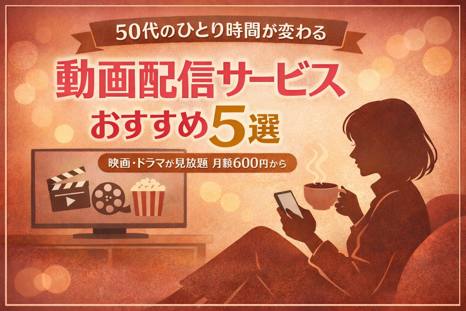 50代女性におすすめ動画配信サービス5選｜ひとり時間を楽しむVOD比較【2026年版】