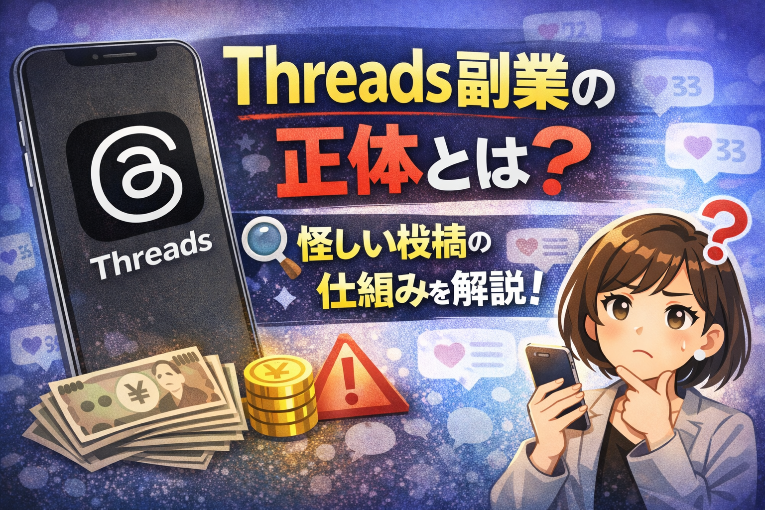 Threads副業の正体とは？怪しい投稿の仕組みと安全性をわかりやすく解説